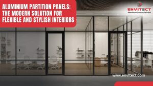 Modern aluminium partition panels creating flexible and stylish interior spaces